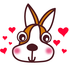 [LINEスタンプ] コーギー犬  スモールグレープフルーツの画像（メイン）