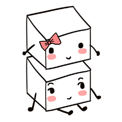 [LINEスタンプ] The Sweet Sugar Cubes Sa-Ga ＆ Su-Gy