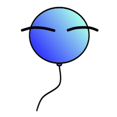 [LINEスタンプ] Balloon of small eyesの画像（メイン）