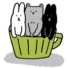 [LINEスタンプ] もち米さん ＆ カフェワタワタ