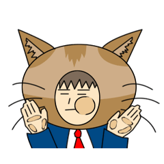 [LINEスタンプ] Cat salaryman(English version)