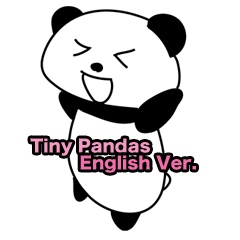 [LINEスタンプ] Tiny Pandas (English ver.)