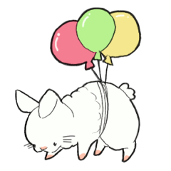 [LINEスタンプ] 白うさぎミシェル