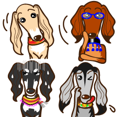 [LINEスタンプ] Saluki's サルーキスタンプの画像（メイン）