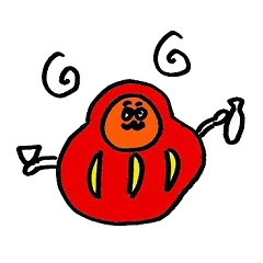 [LINEスタンプ] だるまおじさん
