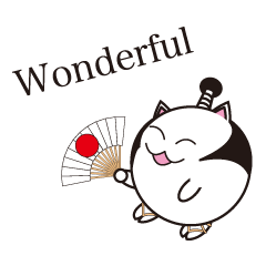 [LINEスタンプ] 侍キャット 英語版