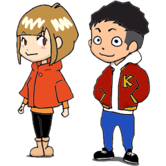 [LINEスタンプ] 新 ハカタ女とキタキュー男