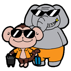 [LINEスタンプ] Urban Jungle Friends on Holiday