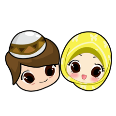 [LINEスタンプ] Muslim Kids - English Languageの画像（メイン）