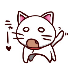 [LINEスタンプ] 白猫のしゅがー！！の画像（メイン）