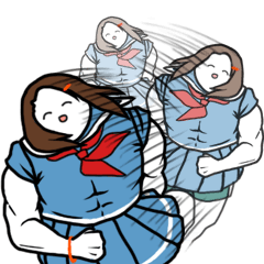 [LINEスタンプ] みんな女の子だよ！2