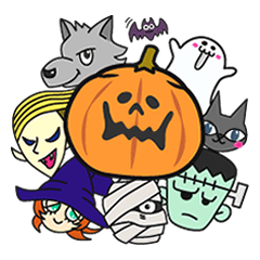 [LINEスタンプ] ハロウィンモンスターの画像（メイン）