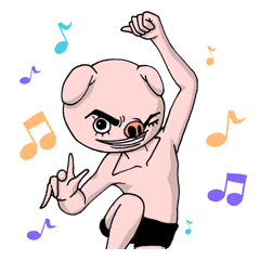 [LINEスタンプ] マツゲブタがゆく！