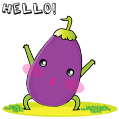 [LINEスタンプ] Funny Vegetables (EN)