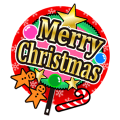 [LINEスタンプ] うちわde...クリスマス＆お正月の画像（メイン）