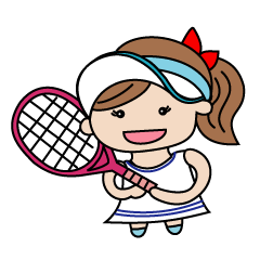 [LINEスタンプ] 熱血テニス！女子編