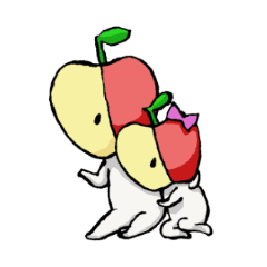 [LINEスタンプ] りんごのアポさんの画像（メイン）
