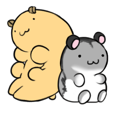 [LINEスタンプ] へたくそハムスターのはむはむの画像（メイン）