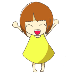 [LINEスタンプ] ショートカットの女の子