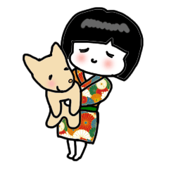 [LINEスタンプ] 幸せを呼ぶざしきわらしちゃんの画像（メイン）