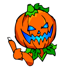 [LINEスタンプ] 恐怖のハロウィーンパンプキンマンの画像（メイン）