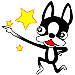 [LINEスタンプ] BUHIBUHIボストンくんの画像（メイン）