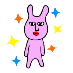 [LINEスタンプ] 部長が描いたウサギ男