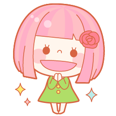 [LINEスタンプ] ポップなフラワーガール