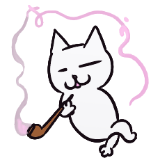 [LINEスタンプ] しろねこの日常 ～ややシュール～