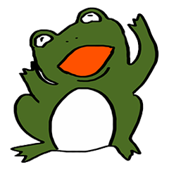 [LINEスタンプ] 緑のカエル
