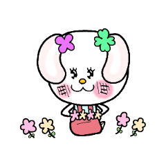 [LINEスタンプ] うさぎ女の子はなちゃんの画像（メイン）