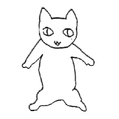 [LINEスタンプ] 白猫のロビン