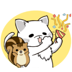 [LINEスタンプ] ぽてねこ＆ぽてりすの画像（メイン）