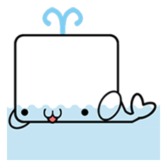 [LINEスタンプ] [Okim]アルビノクジラ'Whaly'の画像（メイン）