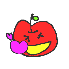 [LINEスタンプ] お茶目なリンゴちんの画像（メイン）
