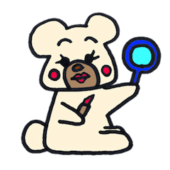 [LINEスタンプ] 白いクマの白河美熊ちゃんの画像（メイン）