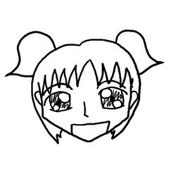 [LINEスタンプ] 下手なかわいい女の子の画像（メイン）