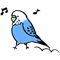 [LINEスタンプ] 筆タッチ ゆるセキセイインコ