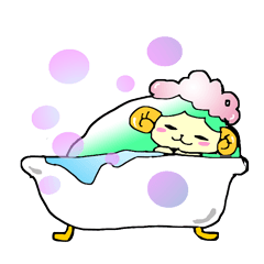 [LINEスタンプ] カラフルなふわふわひつじの画像（メイン）