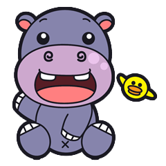 [LINEスタンプ] Jumbo - the big ＆ cute hippo -の画像（メイン）