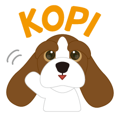 [LINEスタンプ] Kopi the Dogの画像（メイン）