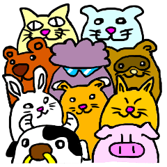 [LINEスタンプ] ぷくぷくアニマルズ