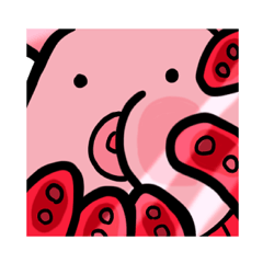 [LINEスタンプ] 不思議生物うさタコ