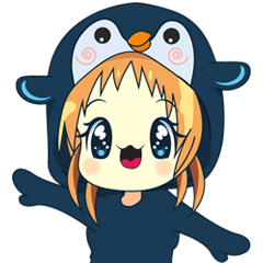 [LINEスタンプ] ペンギンが好きなスィートガールあや