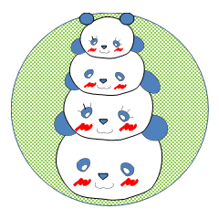 [LINEスタンプ] にこにこぱんだの画像（メイン）