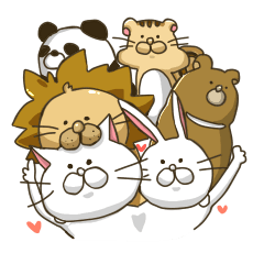 [LINEスタンプ] ひょっこりアニマル