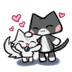 [LINEスタンプ] 0番地 ～二匹の猫の日常～の画像（メイン）