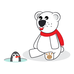 [LINEスタンプ] Polar Bear - Funny Sticker Set - (EN)の画像（メイン）