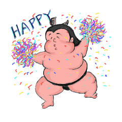 [LINEスタンプ] 相撲取 小島津くん