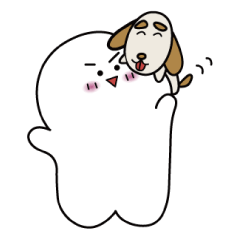 [LINEスタンプ] ぽんぽんと子犬のぼん太の画像（メイン）